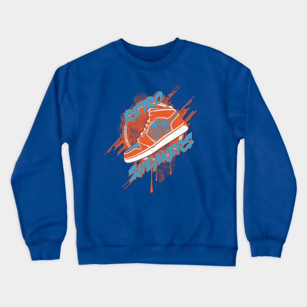 Retro Sneaker Crewneck Sweatshirt by Dark Planet Tees